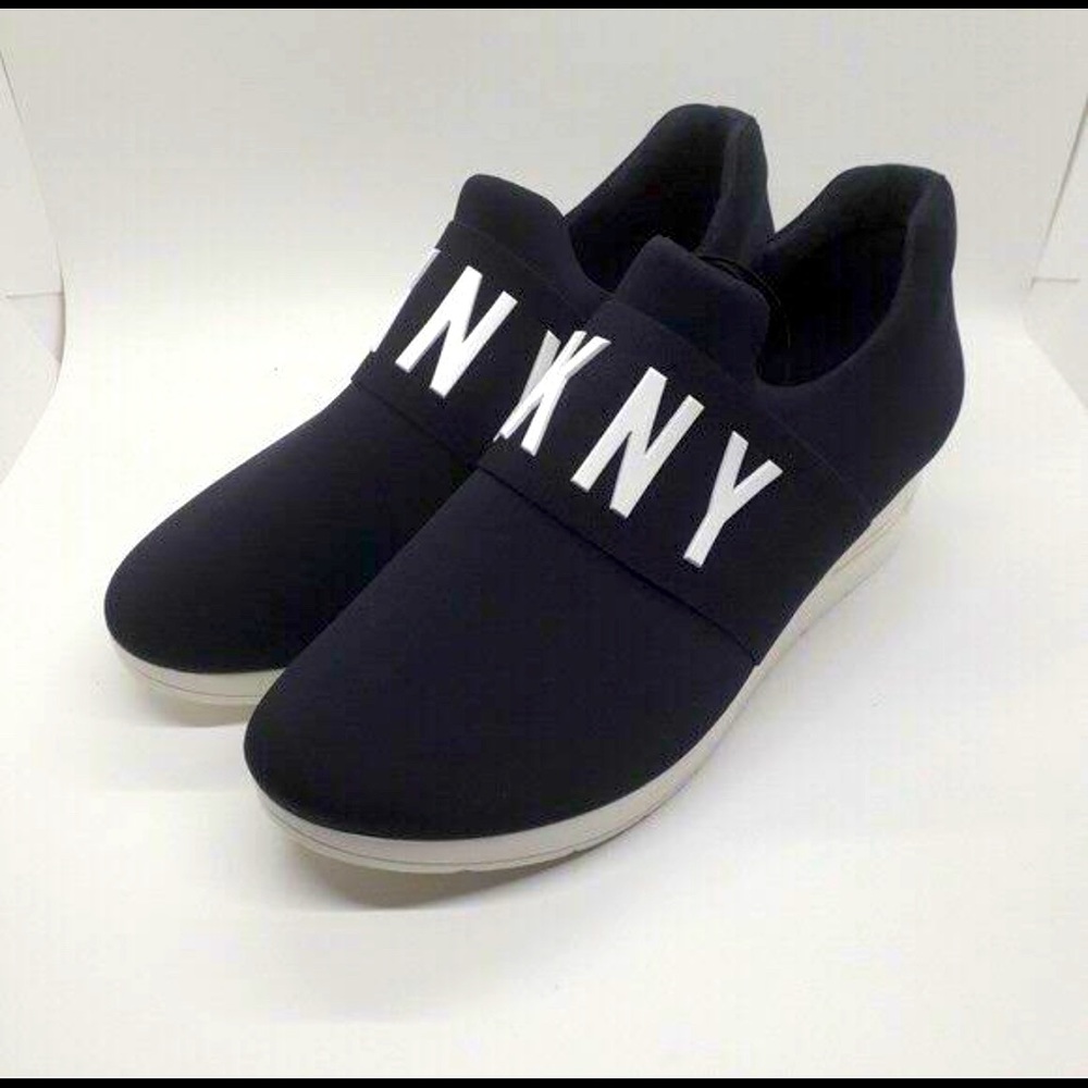Navy blue platform DKNY
